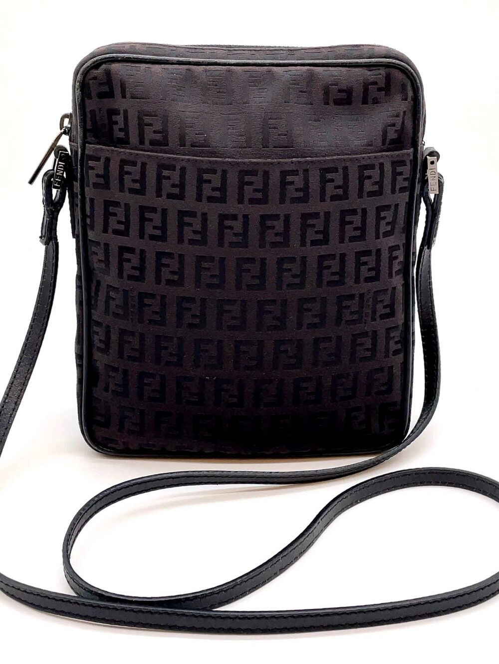 Vintage Fendi Zucchino FF canvas crossbody bag